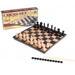 Игра настольная 3 в 1: шашки, шахматы, шахматы-шашки. 26х26см